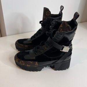 LV monogram boots